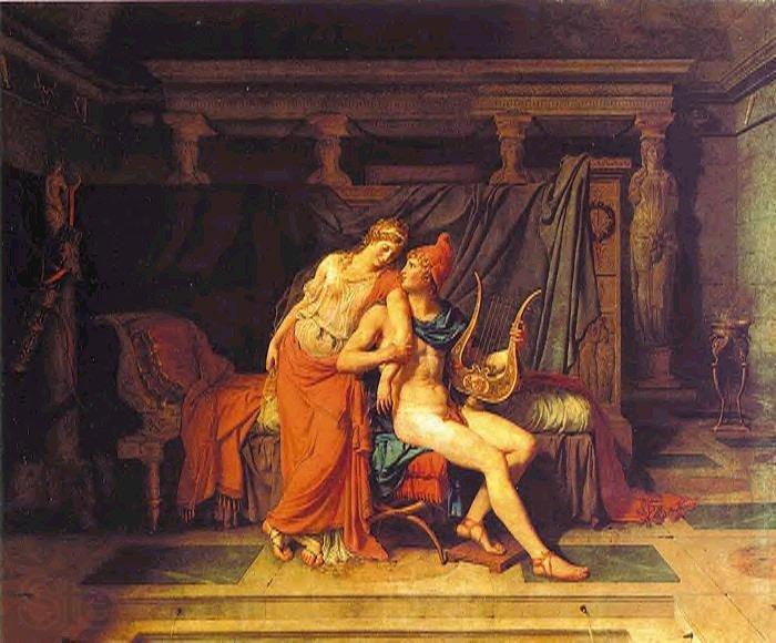 Jacques-Louis David Paris and Helen Spain oil painting art